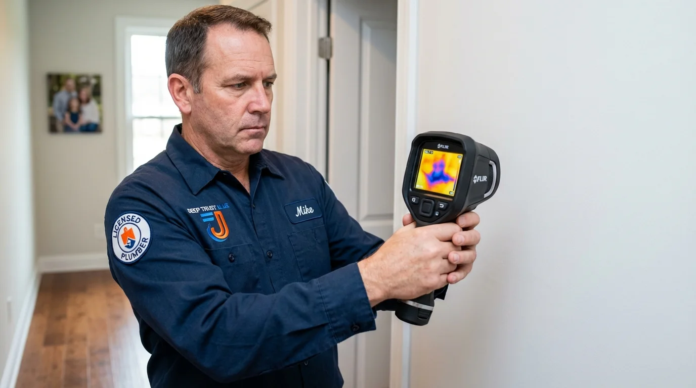 Thermal imaging leak detection by Johns Plumbing LLC in Castle Hayne